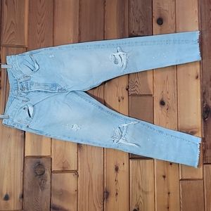 Levi's 501 Distressed Light Wash Jeans